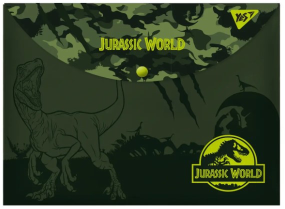 Папка-конверт на кнопці А4 "Yes" Jurassic World пластик, 491739, шт Київ - фото 1