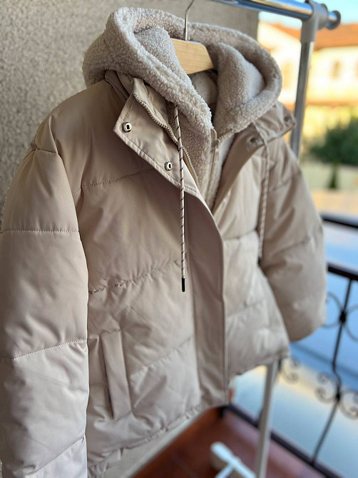 Куртка женская Lady Yep 8096 оверсайз с капюшоном и мехом тедди бежевая, бежевый, 46 Киев - изображение 12