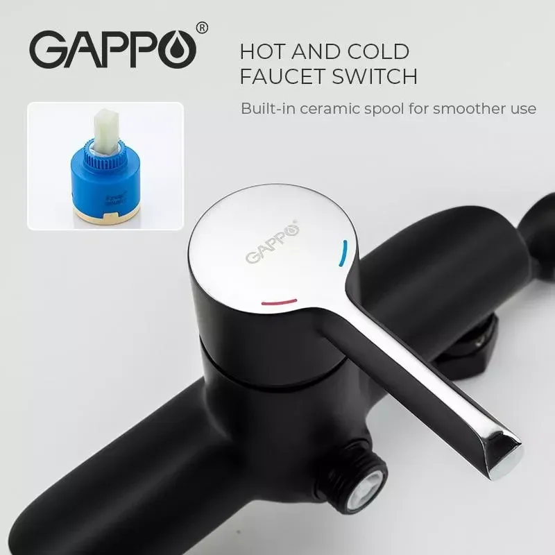 Гігієнічний душ із змішувачем GAPPO G2003-6 чорний/хром Київ - фото 3