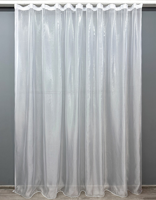 Тюль VR-Textil 009т Органза однотонна Білий 250х270 см (42-0868) Київ - фото 2