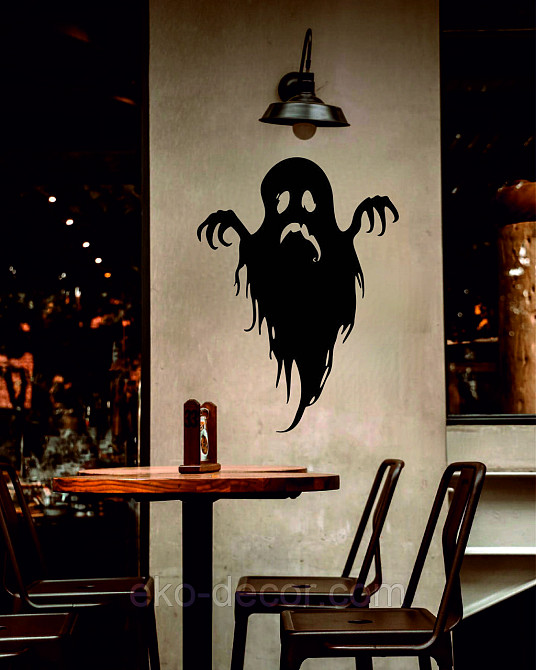 Декоративне настінне Панно «Привид», Декор на стіну 70*51 см, Чорний Київ - фото 6