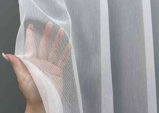 Тюль бамбук с вышивкой и люрексом цвет белый 1817т Киев