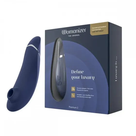 Вакуумный клиторальный стимулятор Womanizer Premium 2 Blueberry Sex Aura Киев