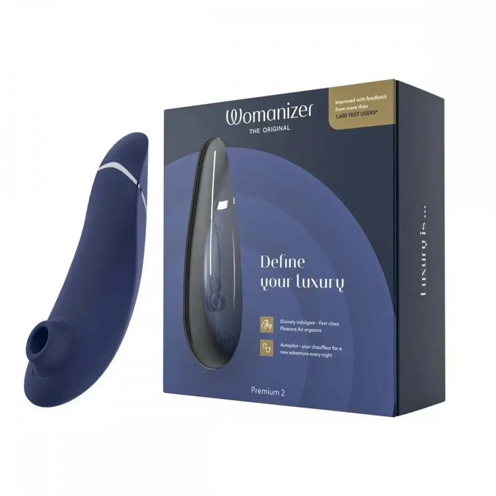 Вакуумный клиторальный стимулятор Womanizer Premium 2 Blueberry Sex Aura Киев - изображение 1