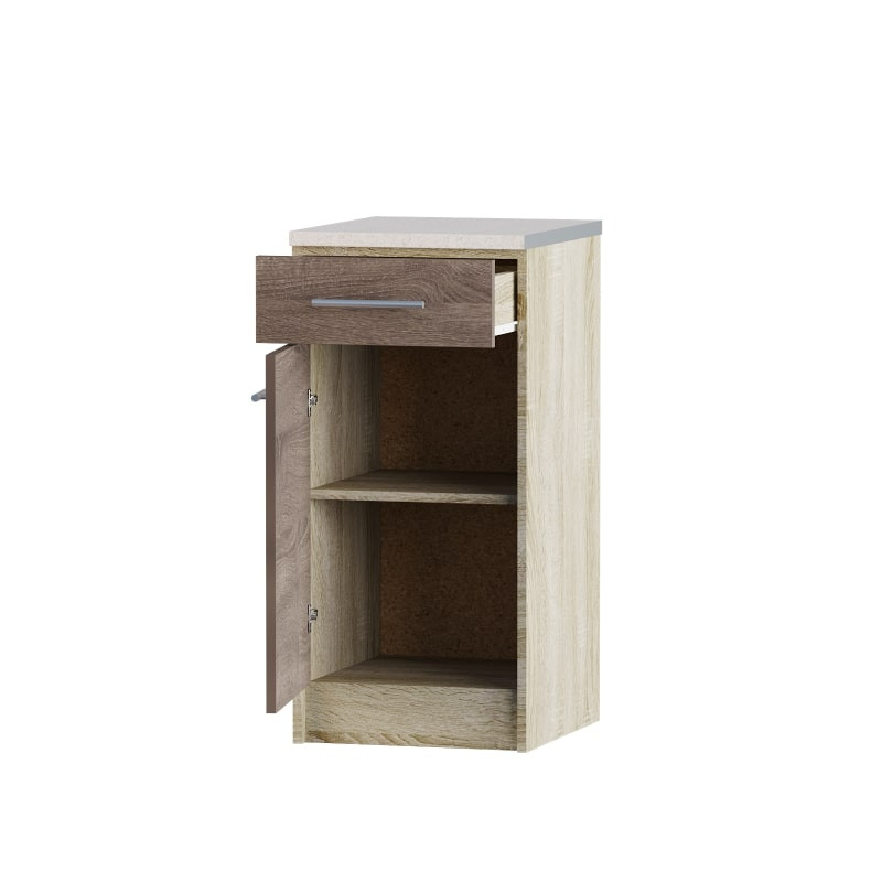 Кухонный модуль нижний с шухлядой Эверест Эко 400 дуб сонома/трюфель (без столешницы) 40х46х82 см (DTM-2892) Львов - изображение 3