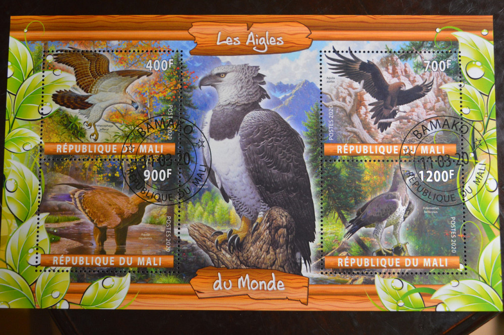 Мали. Марки. Фауна. Блок. 2020 год (В-2) Полтава - изображение 1