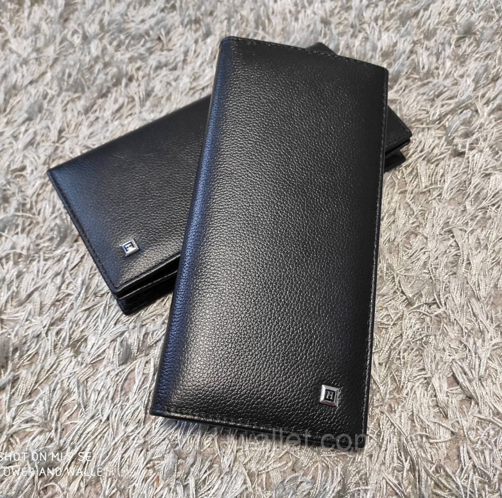 Стильный мужской кожаный купюрник на магнитах черного цвета Marco Coverna MSM 6 Киев - изображение 2