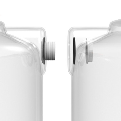 Ємність для води Вігер вертикальна харчова 1000 л вузька, кришка з клапаном біла (13230) Вінниця - фото 5