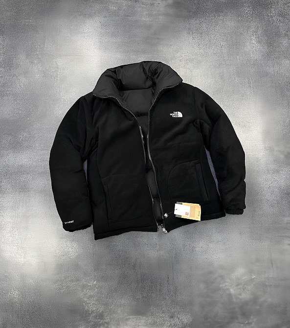 Зимняя мужская двусторонняя черно белая куртка the north face, водонепроницаемая зимняя теплая куртка норт фейс пуховик Львов - изображение 4