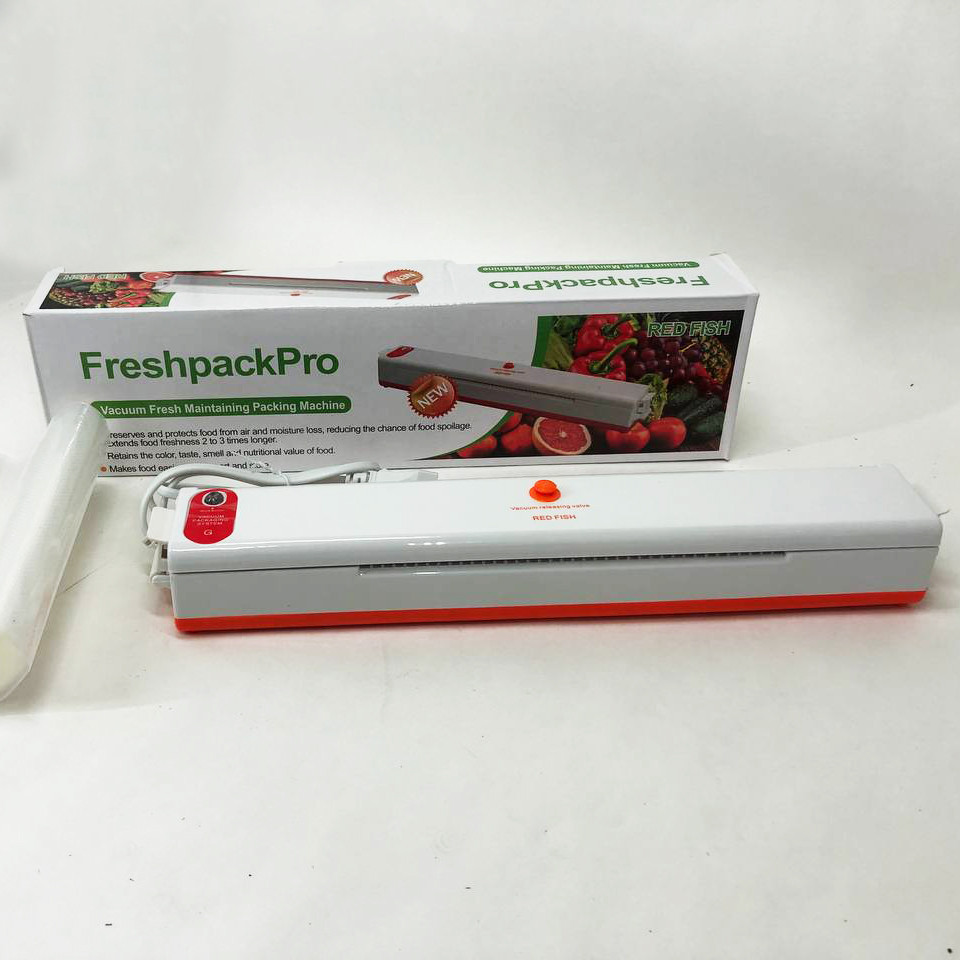 Вакуумні машини для продуктів Freshpack Pro оранжевый, Прилад для пакування їжі, Вакууматор домашній AP-80 Львів - фото 1