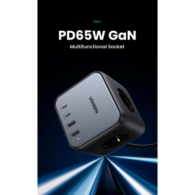 Зарядное устройство Ugreen 4xUSB 65W DigiNest Cube (2хUSB-C+2xUSB-A) CD268 (60113) Винница - изображение 9