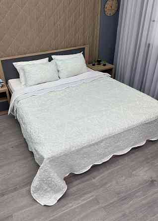 Покривало двостороннє з хутром 210x230 (+-10 см) і 2 наволочки колір молочний (85-152) Київ