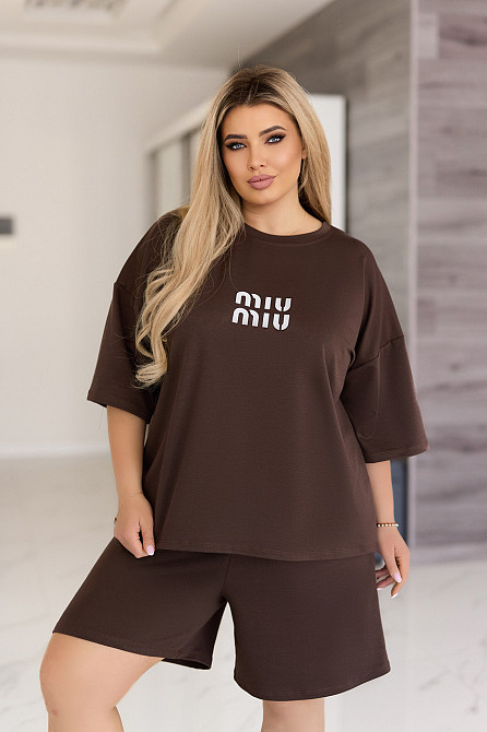 Летний спортивный костюм оверсайз 