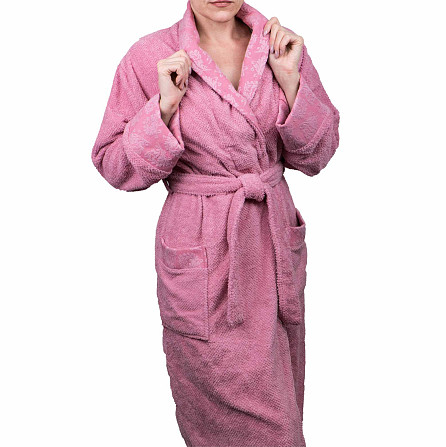 Махровий халат GM Textile 100% бавовна 400 г/м2 (Рожевий) XL-XXL Суми - фото 3