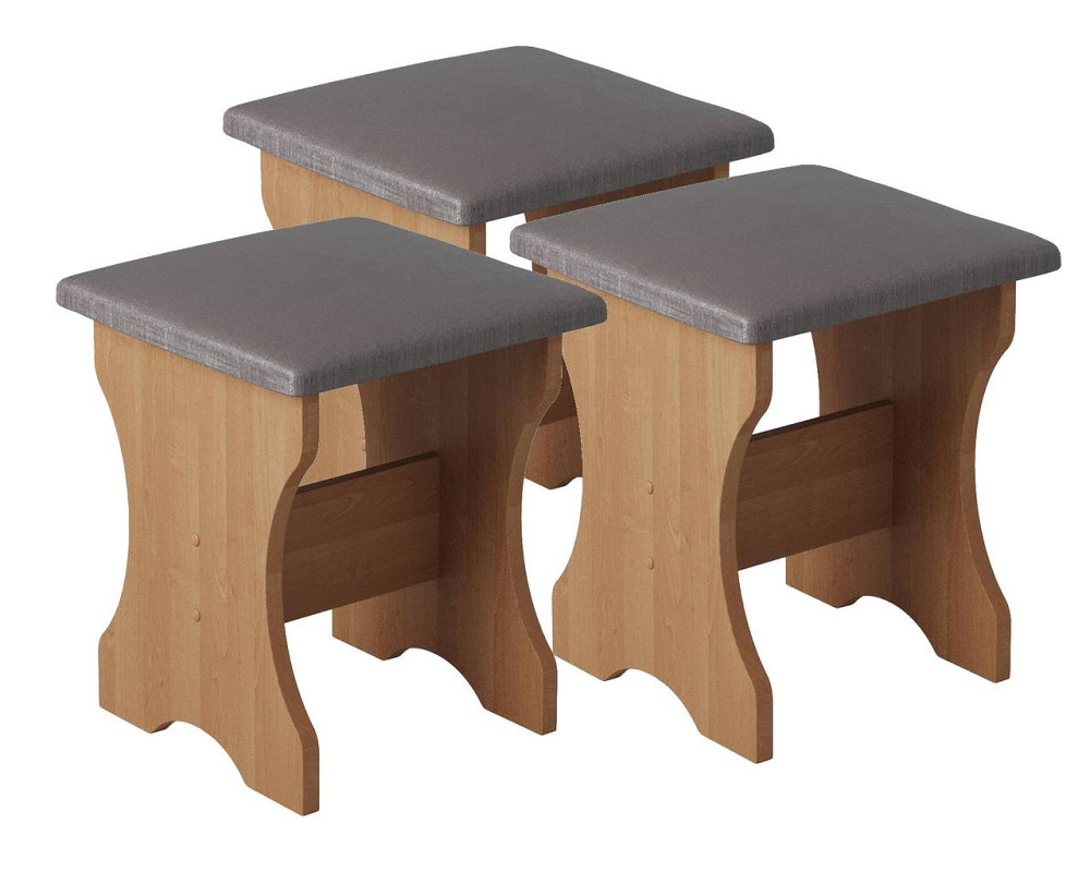 3 табурета (комплект) 35х35х44 см / mebelservice / Ольха Львов - изображение 1
