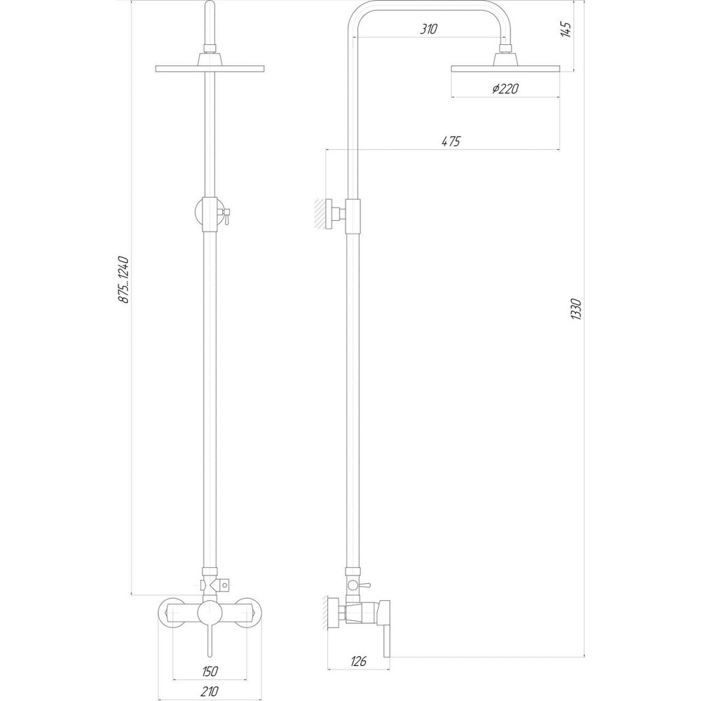 Душевая система Globus Lux LAZER DS-007A Киев - изображение 5