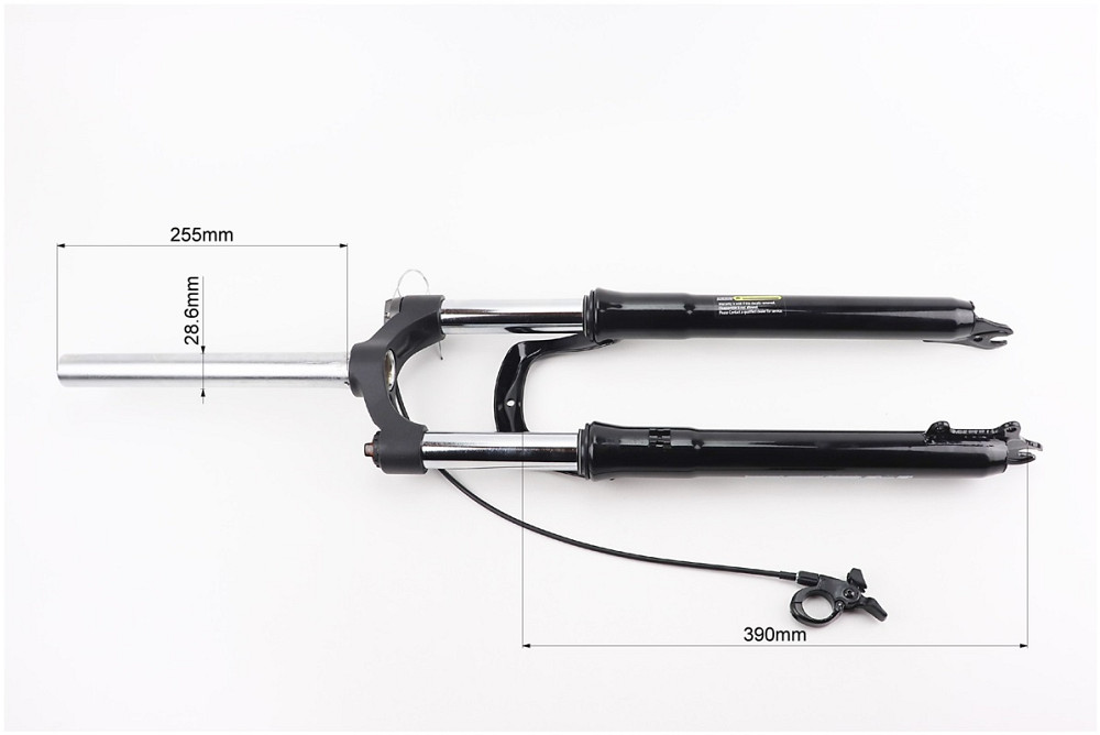 Вилка 29" амортизаційна, без різьби 1-1/8" (28,6мм), шток 255мм, з ходом 100мм, Disk-brake, пружинно-оливна, виносний Lockout, чорна N780 Київ - фото 4