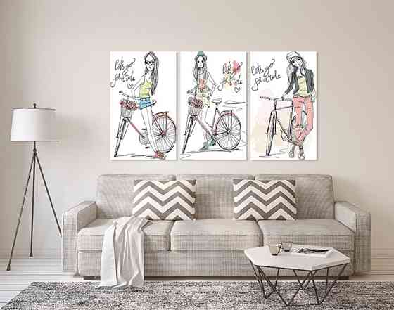 Модульна картина у вітальню/ спальню Дівчинка ART-283_3A 70х130 см Київ