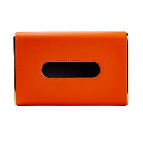 Салфетница из эко кожи 21х13.5х9.5 см для салфеток на стол Оранжевый HP-3-208O Киев - изображение 4