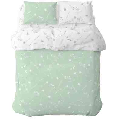 Постельное белье Home Line Васильки белые и зеленые, бязь, полуторный (162853) Винница