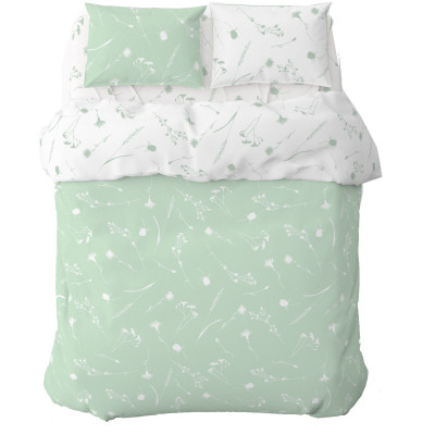 Постельное белье Home Line Васильки белые и зеленые, бязь, полуторный (162853) Винница - изображение 2