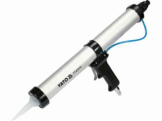 Пістолет пневматичний для нанесення герметиків YATO трубовидний, V=600 мл, L=380 мм з алюмінію [10] Одеса