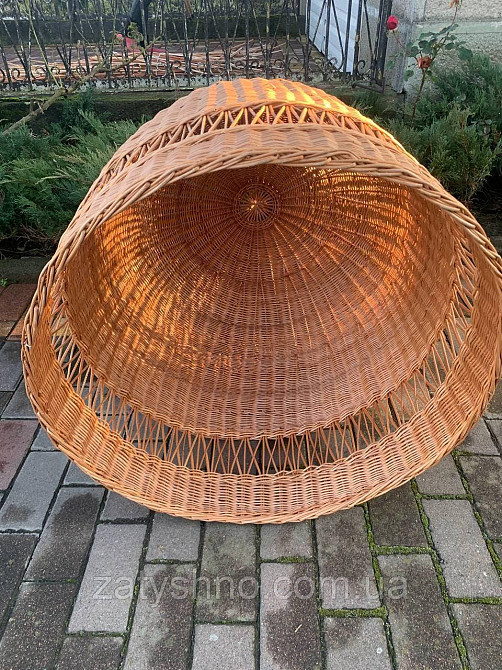 Большая плетеная люстра кофейная из целой лозы Киев - изображение 2