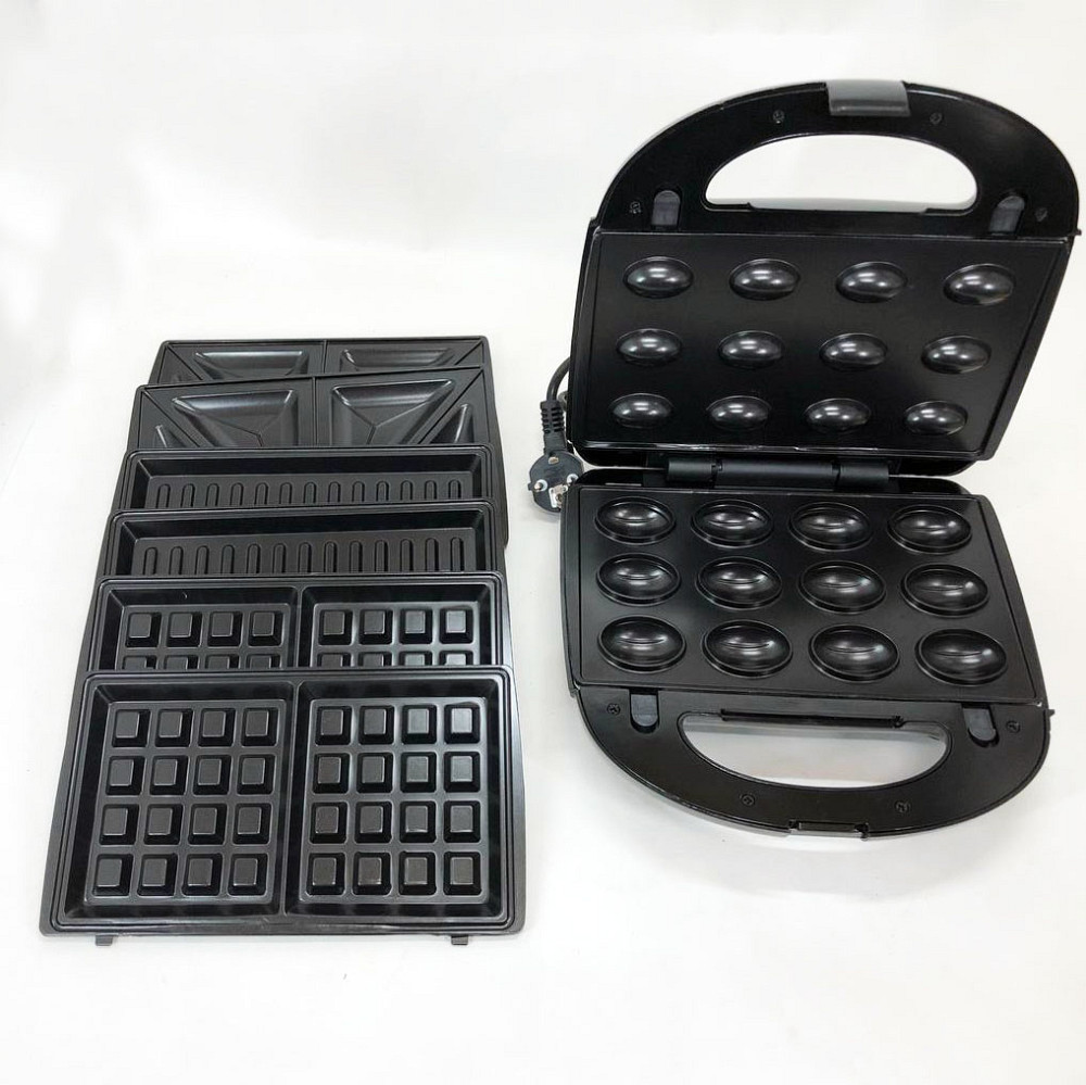 Компактна електрична вафельниця Rainberg RB-5408 2200 Вт, Електрогриль притискний електрогриль HA-85 Львів - фото 13