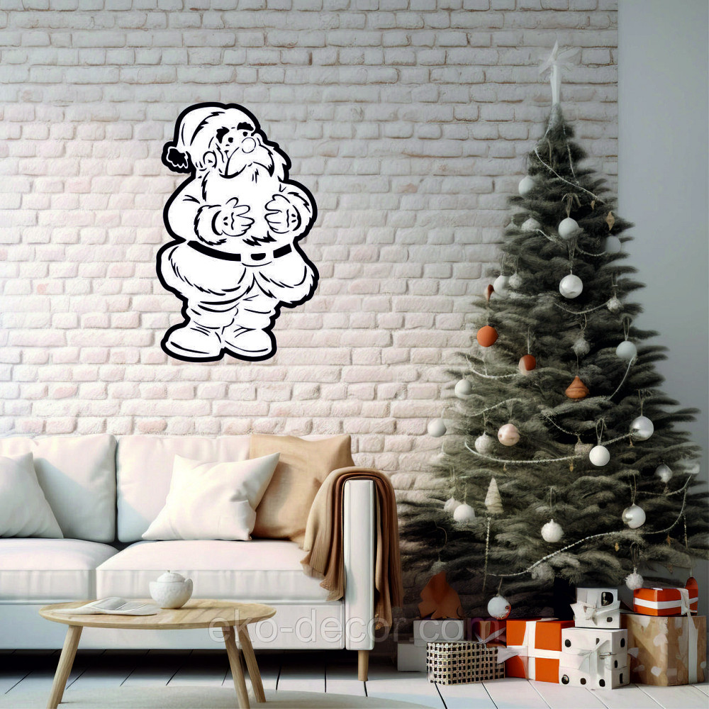 Декоративное настенное Панно «Дед Мороз», Декор на стену 90*55 см Киев - изображение 6