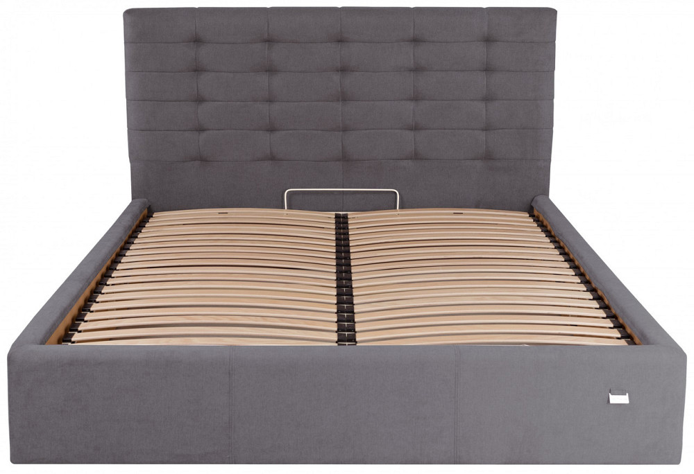 Кровать Erika VIP 140 х 190 см Мисти Dark Grey С дополнительной металлической цельносварной рамой Темно-серый Днепр - изображение 12