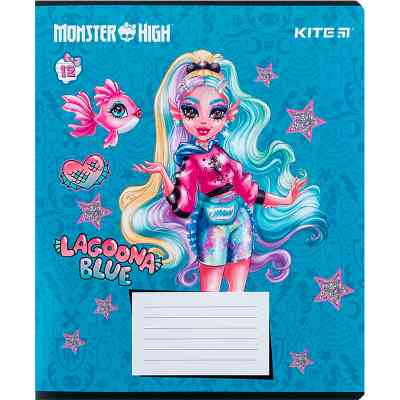Зошит Kite Monster High 12 аркушів, лінія (MH24-234) Вінниця