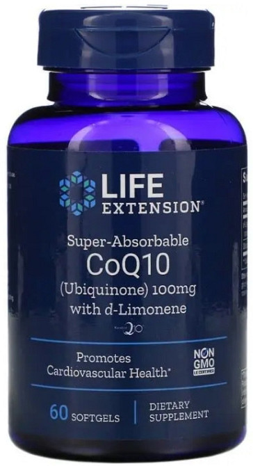 Коензим Q10 Life Extension CoQ10 Ubiquinone 100 мг 60 кап Київ - фото 1