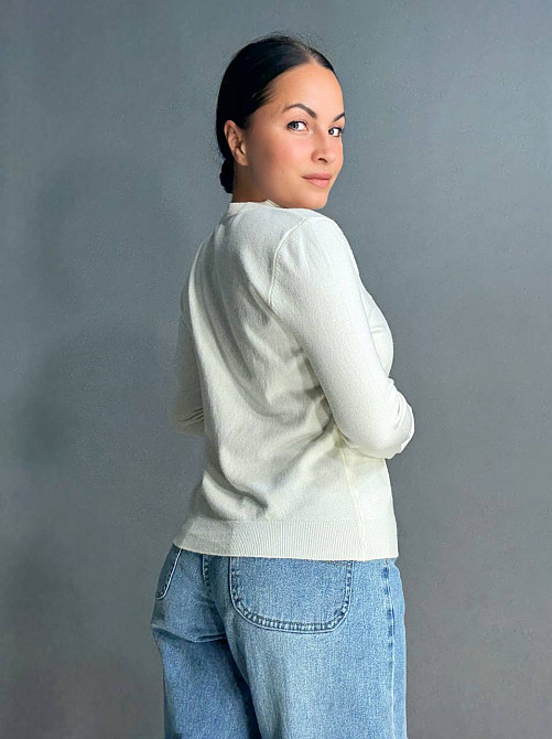 Кардиган женский A-N 82896-82897 однотонный на пуговицах универсальный, белый, one size Киев - изображение 13