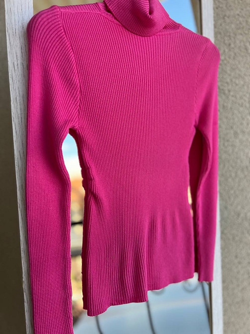 Светр жіночий A-N 920 водолазка гольф рубчик високий комір one size, малиновий, one size Київ - фото 10