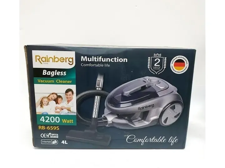 Пылесос Rainberg RB-659S колбовой с регулятором мощности HEPA фильтр 4L - 4200 W Коломия - фото 5