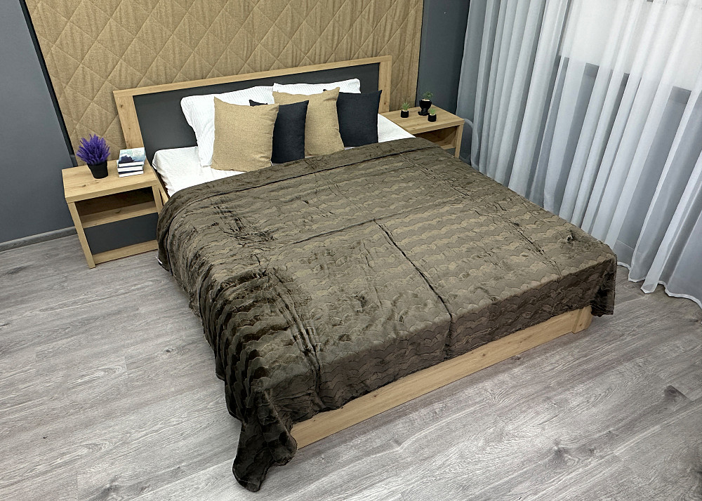 Плед-покривало 200х230 см (+-5см) Хакі (87-252) Київ - фото 3