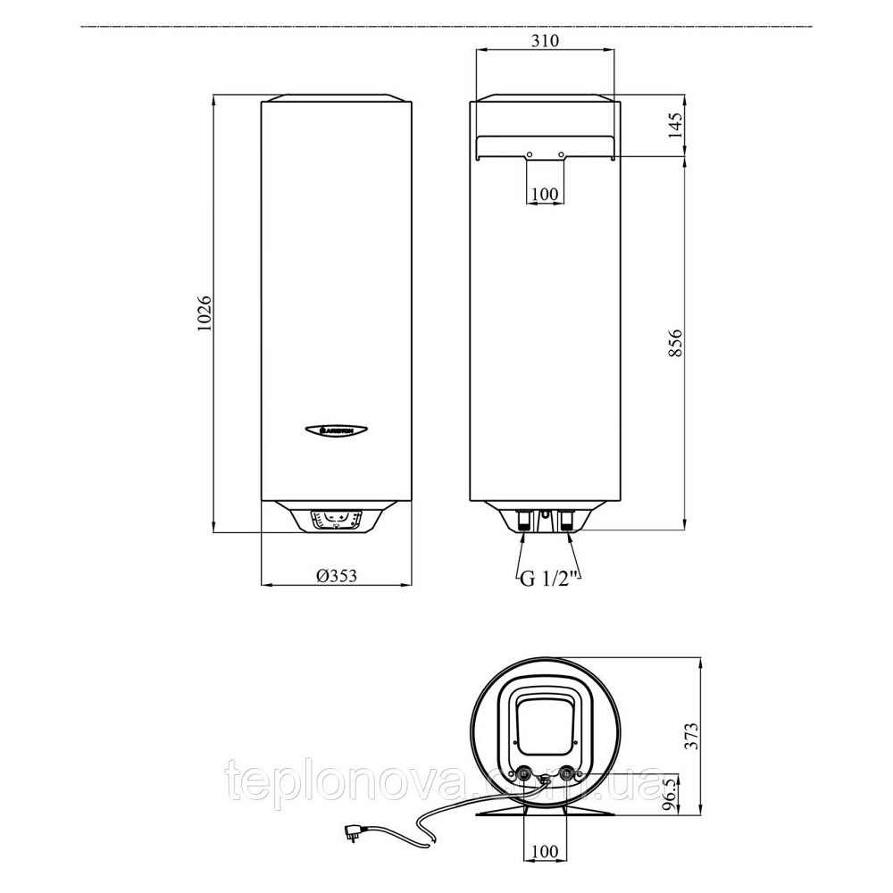 Водонагрівач Ariston Slim PRO1 ECO 65V 1,8K PL EU з мокрим ТЕНом 3626461 Чернівці - фото 2