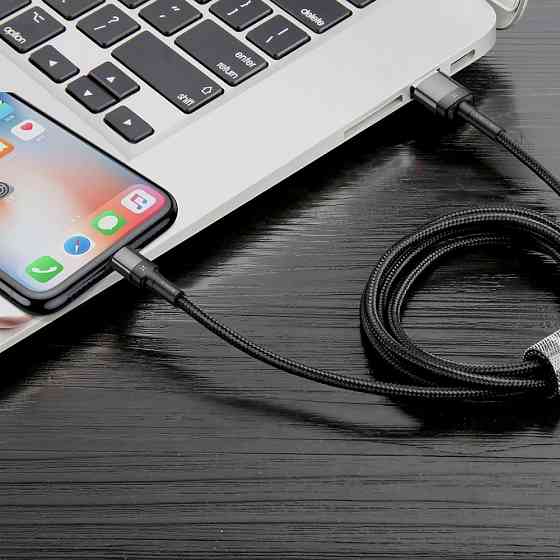 Кабель Baseus Cafule Lightning Special Edition 2.4A 1м червоний/чорний Львів