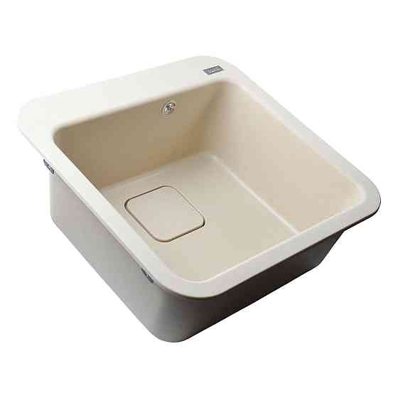 Гранітна мийка Globus Lux BARBORA слонова кістка 510х510 мм Київ