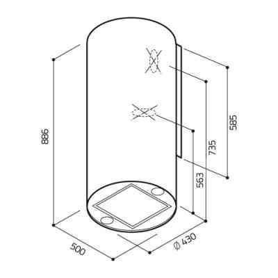 Вытяжка кухонная Elica TUBE PRO IX/A/43 Винница