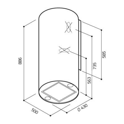 Вытяжка кухонная Elica TUBE PRO IX/A/43 Винница - изображение 2