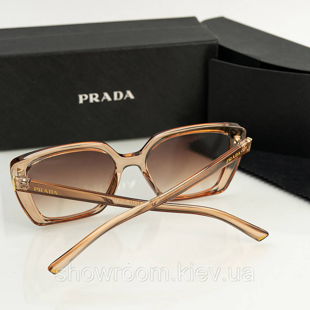Жіночі брендові сонцезахисні окуляри Prada (22271) powder Київ - фото 4