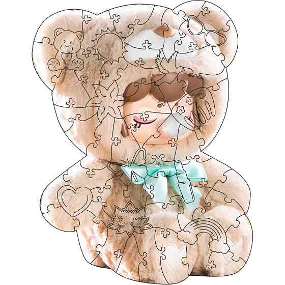 Фігурний пазл з дерева "Ненсі" PZ015-A4C-AC 75-125 деталей, розмір А4, картонна коробка Вінниця