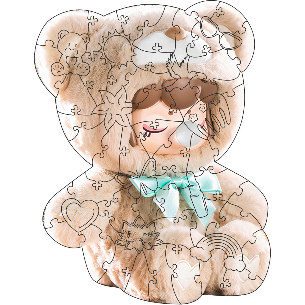 Фигурный пазл из дерева 