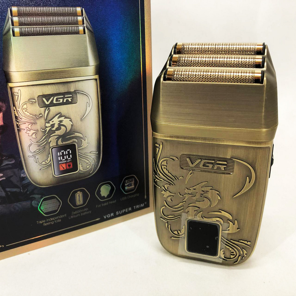 Акумуляторна бритва для гоління голови VGR, Портативна електробритва для бороди, Портативна бритва KO-77 Львів - фото 14