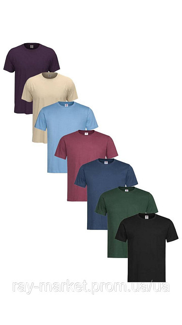 Набір футболок 7шт Stedman чоловічий фіолетовий /бежевий/ блакитний/ бордовий/ темно-синій/ темно-зелений /чорниST2000-7PACK3 XXL Київ - фото 1