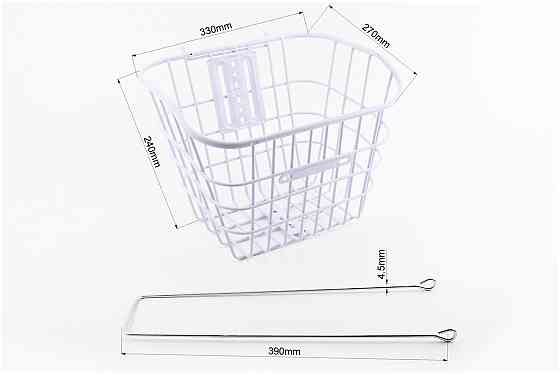 Кошик багажний передній 26" з кришкою, білий YZ-061 (можливі подряпини, сколи, дефекти фарбування) Київ