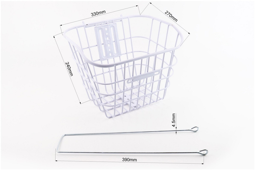 Кошик багажний передній 26" з кришкою, білий YZ-061 (можливі подряпини, сколи, дефекти фарбування) Київ - фото 2