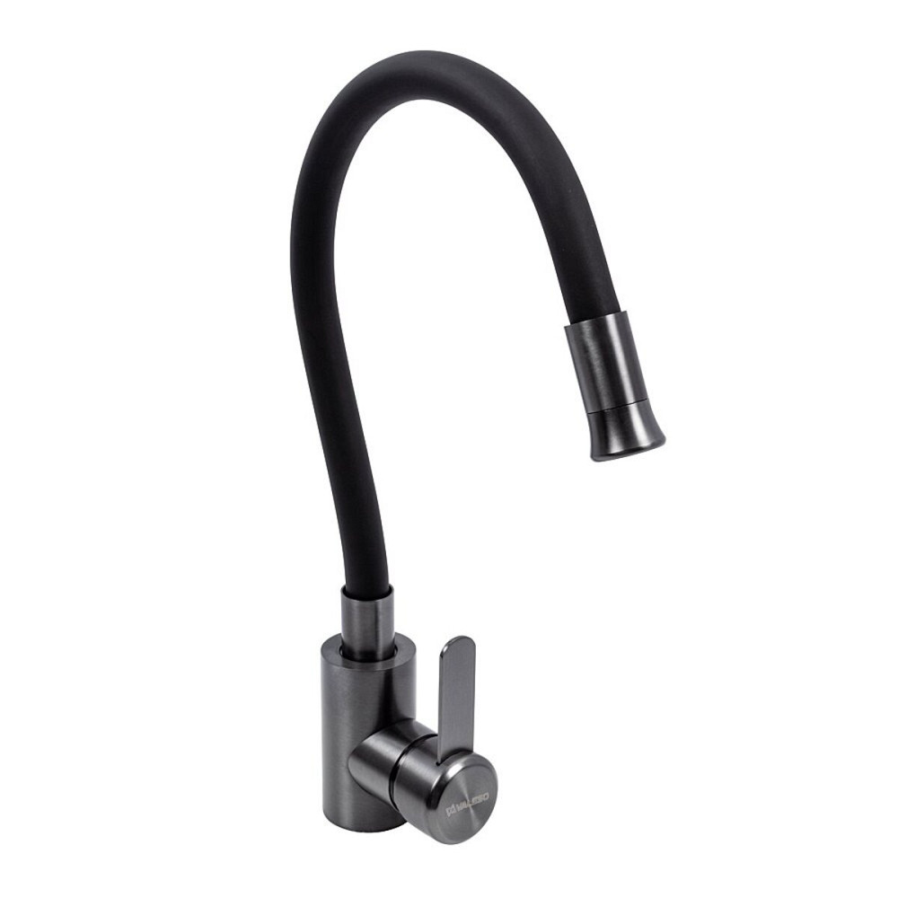 KF62 гнучкий змішувач VALESO (чорний гусак, PVD чорний корпус) Коломыя - изображение 1