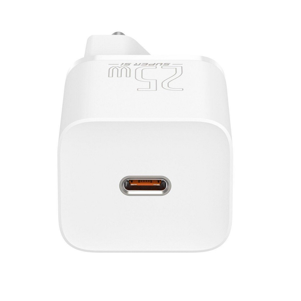 Мережевий зарядний пристрій Baseus Super Si Quick Charger 1C 25W EU Sets, колір білий (With Mini, колір білий Cable Type-C - Одеса - фото 2
